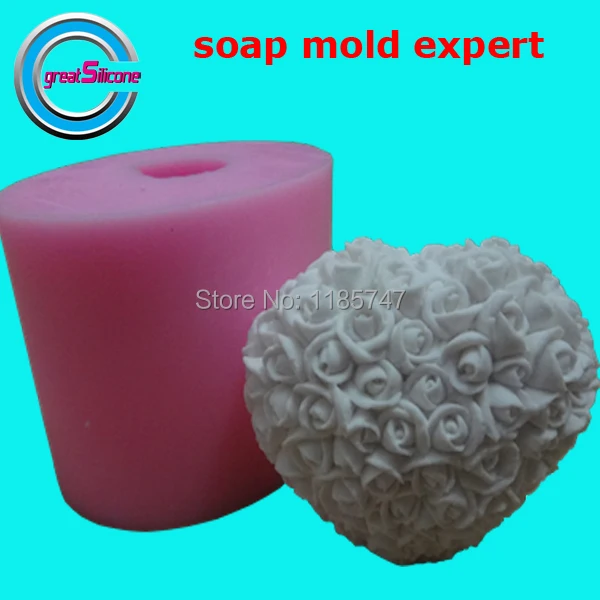 Силиконовая форма 3D в виде розы для украшения свечей | Дом и сад