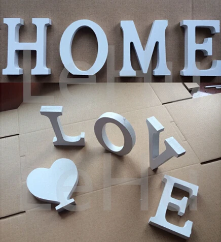 2 pc/lot 11cmX9cmX1.2cm White Wooden Letters For Decorations Home Decor Decoration Thick Alphabet Wedding Birthday A0053|wedding deals|wedding guest