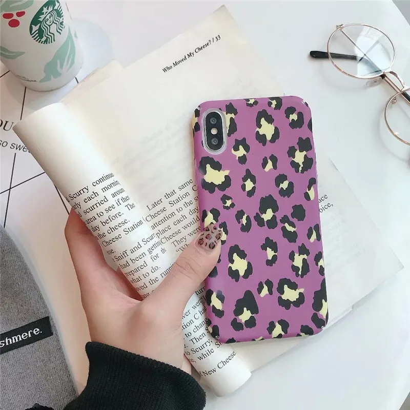 DISCASE Simple PC Hard Shell Phone Case For iphone XS MAX XR All Inclusive Cute Retro Leopard Print X 6 6s 8 7plus | Мобильные