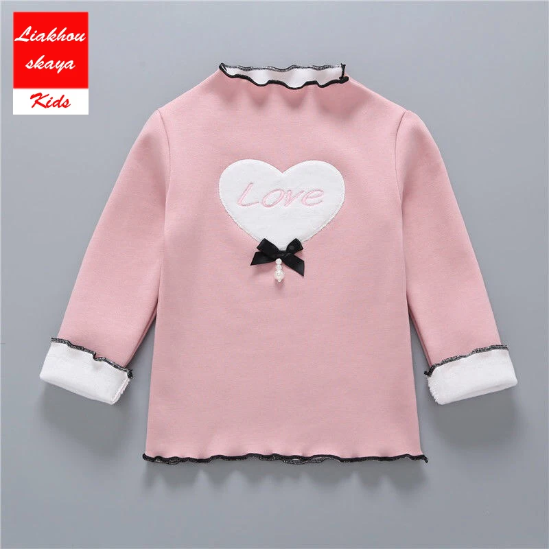 

Liakhouskaya 2019 Spring Kids Bow Tops Tees T-shirt Casual Children infant Baby Girl Boy Clothes Long Sleeve T shirt For Girls