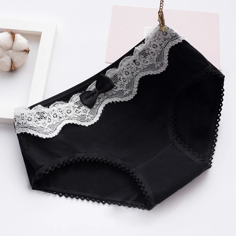 Короткие трусы, трусики для Для женщин хлопковое кружевное нижнее белье, чашечки расположены рядом, сексуальное нижнее бельё, женские трусы-брифы, дамы Повседневное трусы для девочек Уютный Трусики размера плюс
