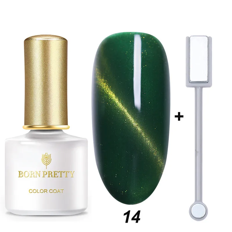 Set 14 BORN PRETTY 6 мл Гель-лак для ногтей кошачий глаз магнитный лак для ногтей замачиваемый УФ-Гель-лак эффект кошачьих глаз базовое верхнее покрытие - Цвет: Set 14