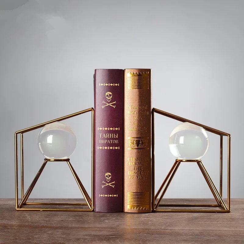 bookend set Home decor Круг круглые металлические птица магазин подарок распродажа металлу Арт Декор творческие проекты Кристалл книга конец книги остановить - Цвет: bookend set