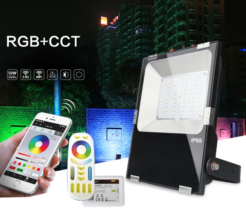 Hobeen Mi.Light Светодиодный прожектор заливающего света RGB светильник CCT Wifi комплект