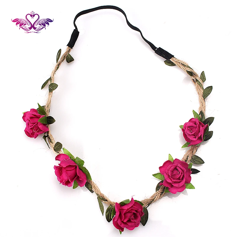 M MISM очаровательный женский пляжный венок для девочек Свадебный Aaccessories розовый