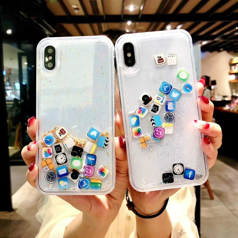 Чехол зыбучий песок для iPhone XS MAX 7 8 6 6s plus XR X силиконовый чехол с динамической