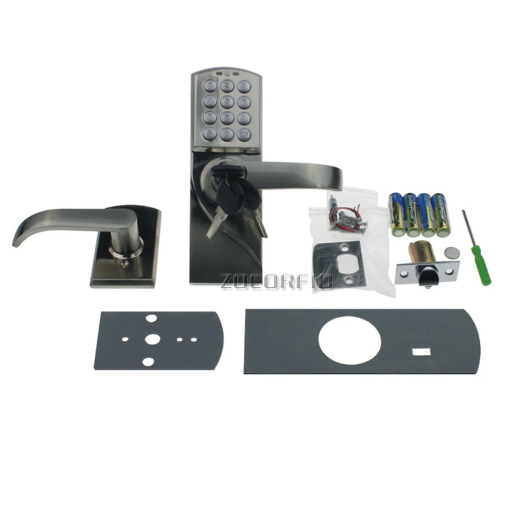 

DIY 4XAA battery working Password Door Lock office door lock Password & Mechanical key for 35- 50mm thick door