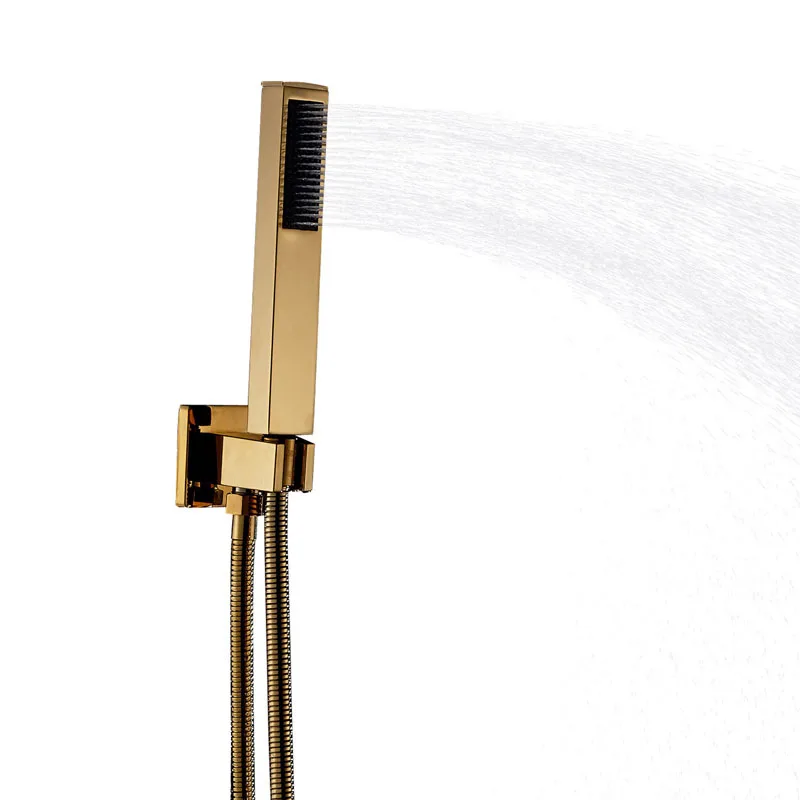 Senlesen Bathroom Accessories Gold Hand Shower Wall Mount W/ 150cm Hose Hot and Cold Water Para | Обустройство дома