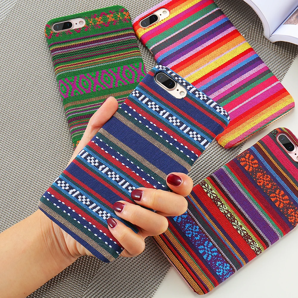 Kisscase Красочный чехол для iPhone 6 6S 7 8 Plus X 10 чешских тканей Сверхтонкий телефон Чехлы