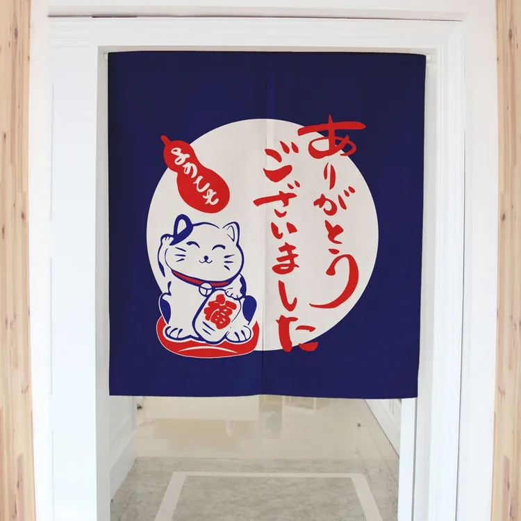 Lucky Cat японский декоративные шторы двери ткань хлопок домашних экранов раздела ванная комната шторы кухня
