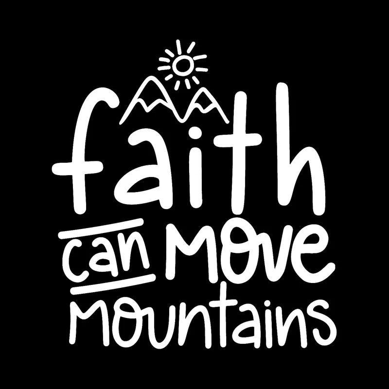 QYPF 15 7 см * 16 3 Faith Can Move Mountain простая виниловая яркая наклейка на автомобиль