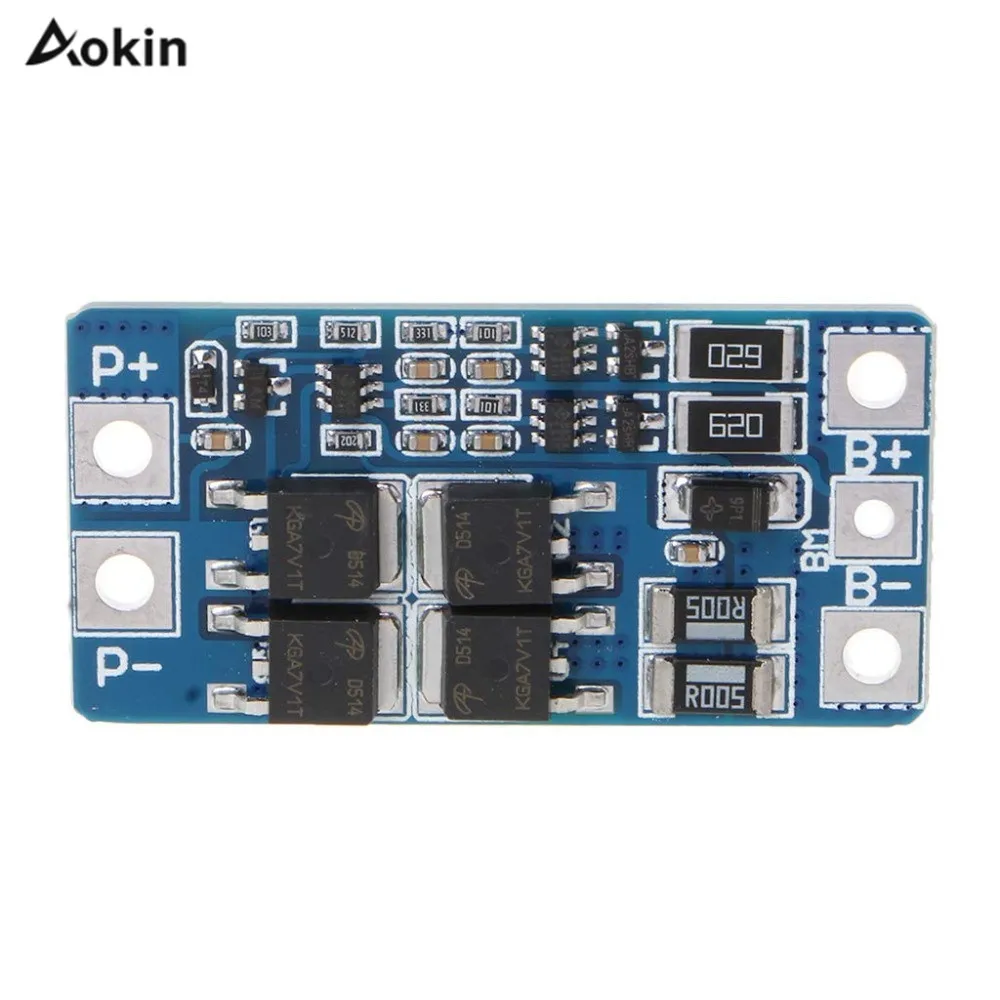 

2S 10A 7.4V 18650 lithium battery protection board 8.4V balanced function/overcharged protection diy