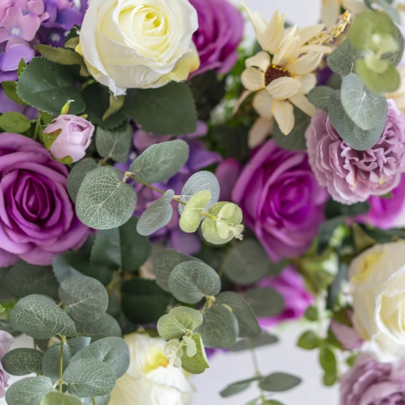 Flone 100 см Высокое качество розы искусственные шелковые цветы ряд для свадьбы дома