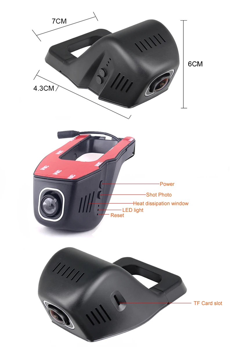 SilverStrong автомобильный wifi видеорегистратор wifi DVR 1080P Novatek96658 видео рекордер с двумя объективами для устройств IOS Android автомобильный DVD-B202