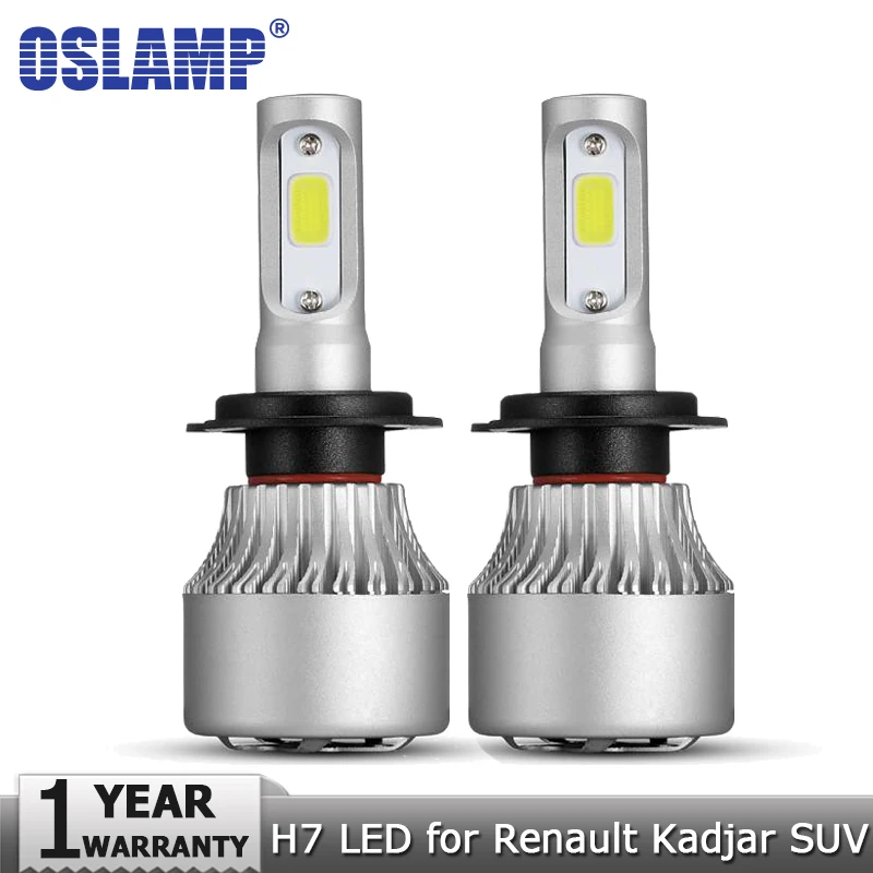 Oslamp H7 Hi lo Луч COB светодиодные лампы для автомобильных фар 72 Вт 8000 лм 6500 к