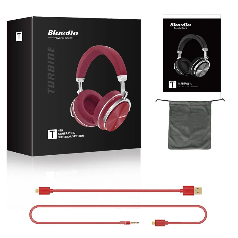 Беспроводная Bluetooth-гарнитура Orignal Bluedio T4S HIFI Двусторонняя стерео гарнитура с