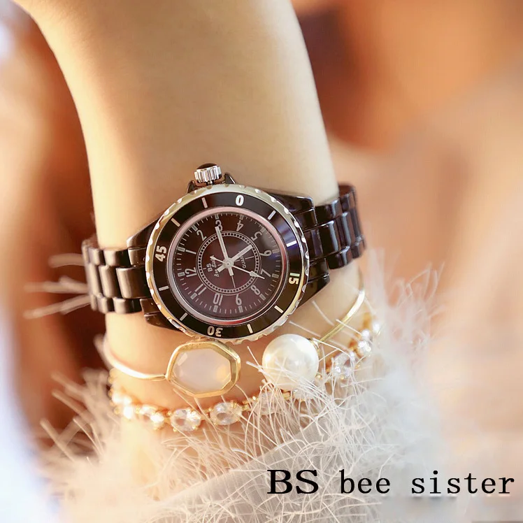 Новинка 2017 женские часы повседневные Роскошные наручные montre femme с керамическим