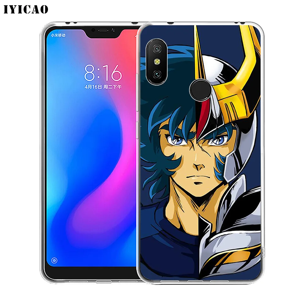 IYICAO Cartoon Saint Seiya Soft Silicone Phone Case for Xiaomi Redmi 4A 5A 6A Note 7 6 5 Pro Plus 4X Prime Cover | Мобильные