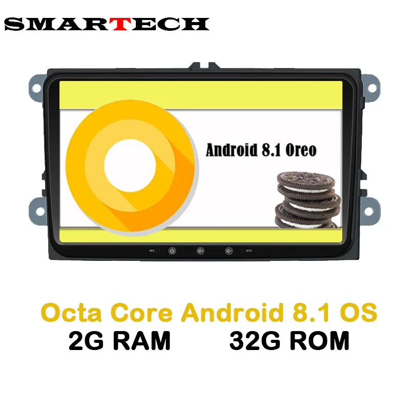 SMARTECH Octa Core 2 Din Android 8 1 VW автомобильный мультимедийный плеер стерео радио