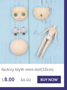 Только для мини blyth куклы 10 см высота белое платье кружевная одежда милые игрушки подарок