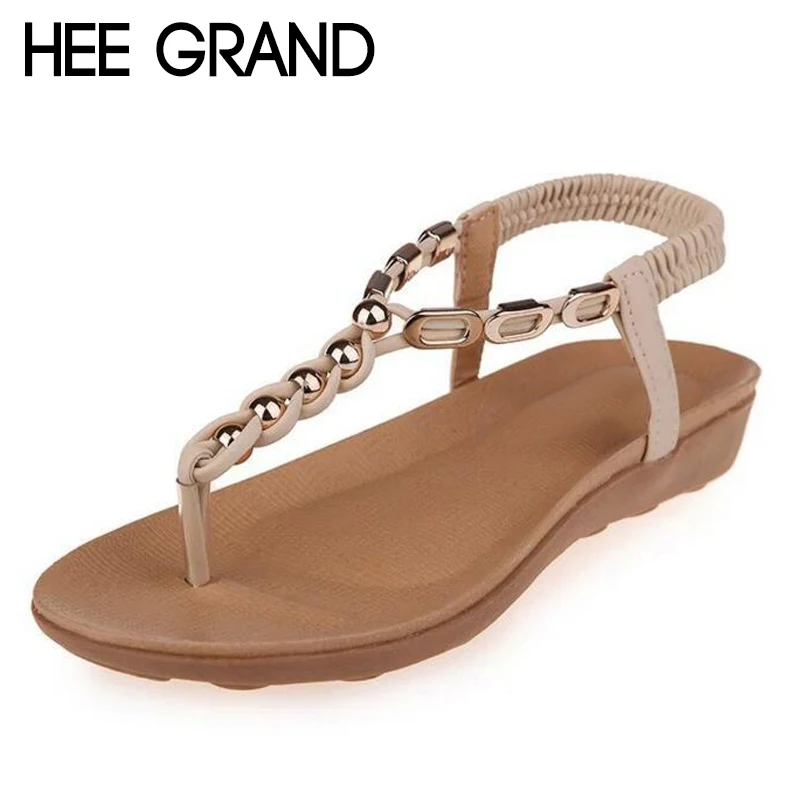 HEE GRAND/Новинка 2018 года Модные женские сандалии с металлическими украшениями