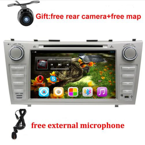 1024*600 2 Din четырехъядерный 8 &quotAndroid 1 автомобильный DVD GPS навигация для Toyota Camry 2007 2008