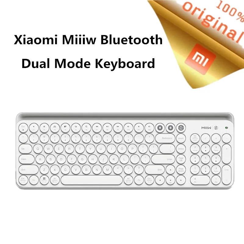 Xiaomi Miiiw Bluetooth Двухрежимная клавиатура беспроводная 4 0 2 ГГц USB портативная