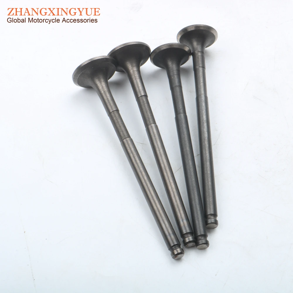 4 шт. мотоцикл впускной и выпускной клапан для Yamaha Zuma BWS X125 BWSX125 ZUMA125 BWSX-125 4C6-E2111-00 4C6-E2121-00
