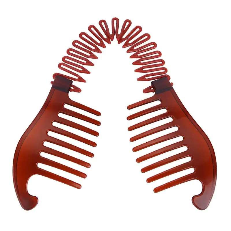 

1PCS Soft Bendabe Side Hair combs Plastic Braided Hair Comb Styling Tool Hairdressing Headwear Accessories