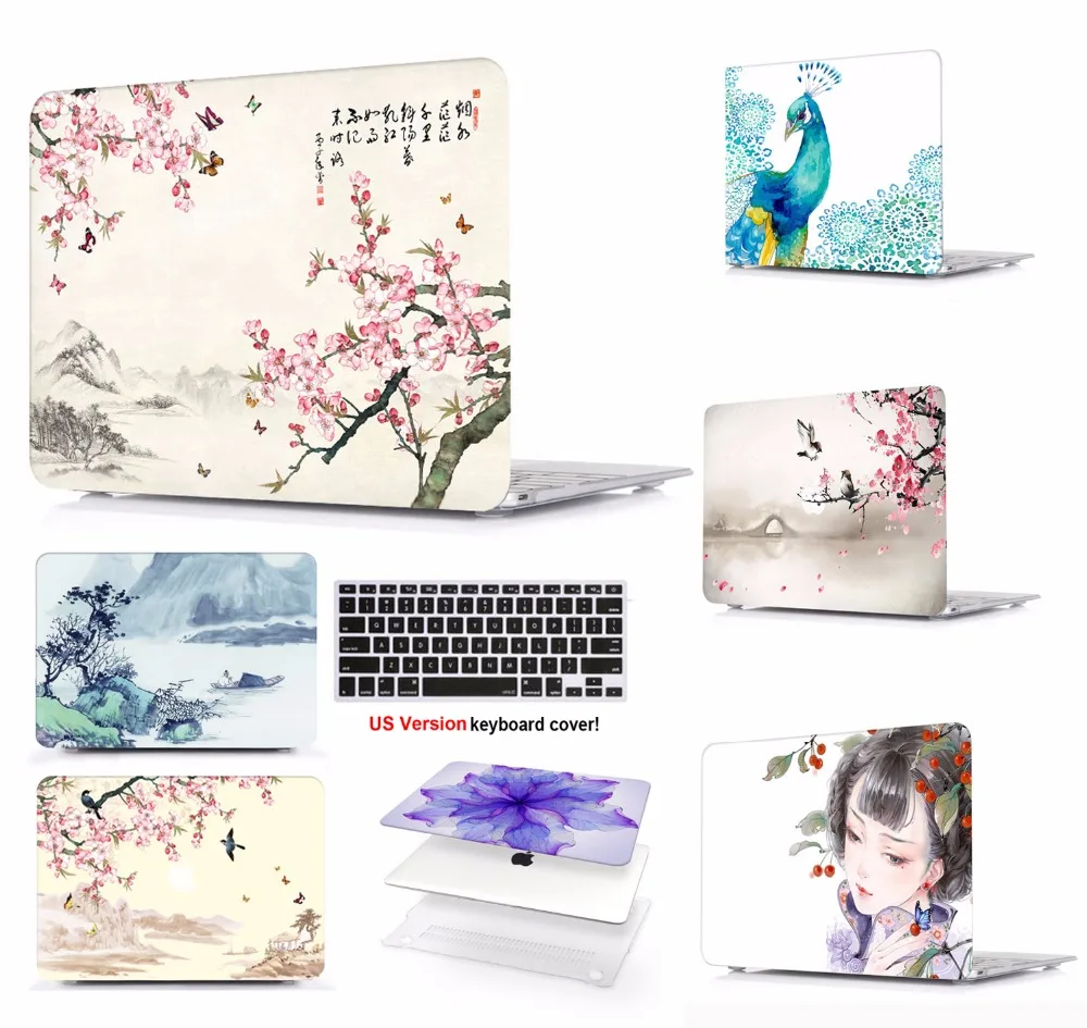 

Laptop Case Notebook Tablet Shell Keyboard Cover Bag Pad Sleeve For 11 12 13 15" Macbook Pro RetinaTouch Bar Air A1466 A1369 MAC