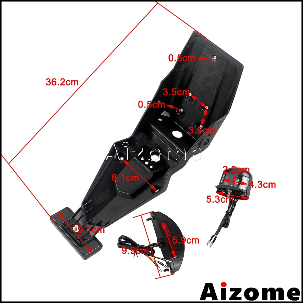 Универсальный красный объектив для мотоцикла светодиодный стоп сигнал задний