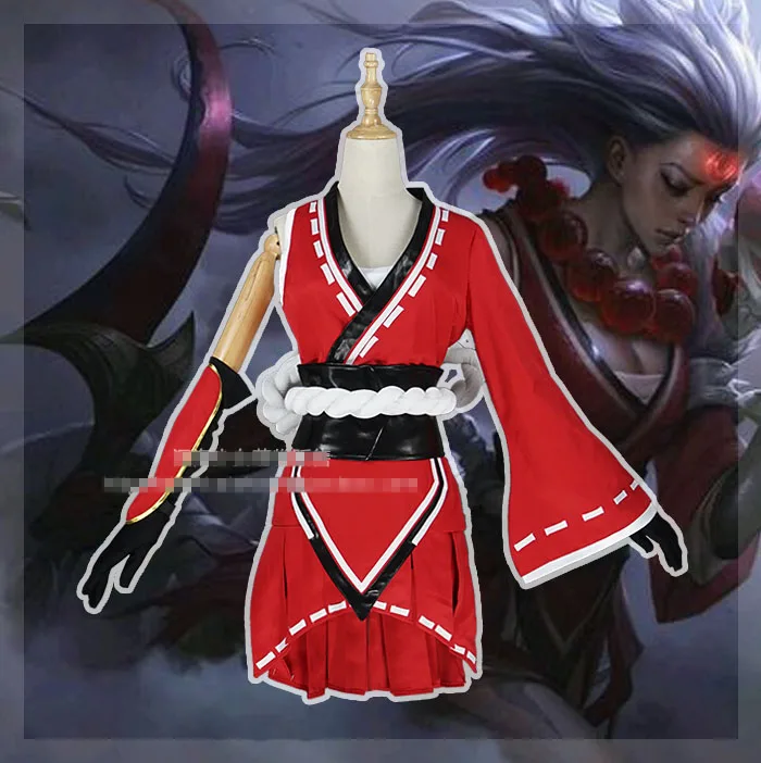 [Настроить] Аниме! Игра LOL волшебная девушка Scorn of the Moon Diana Red униформа Косплей