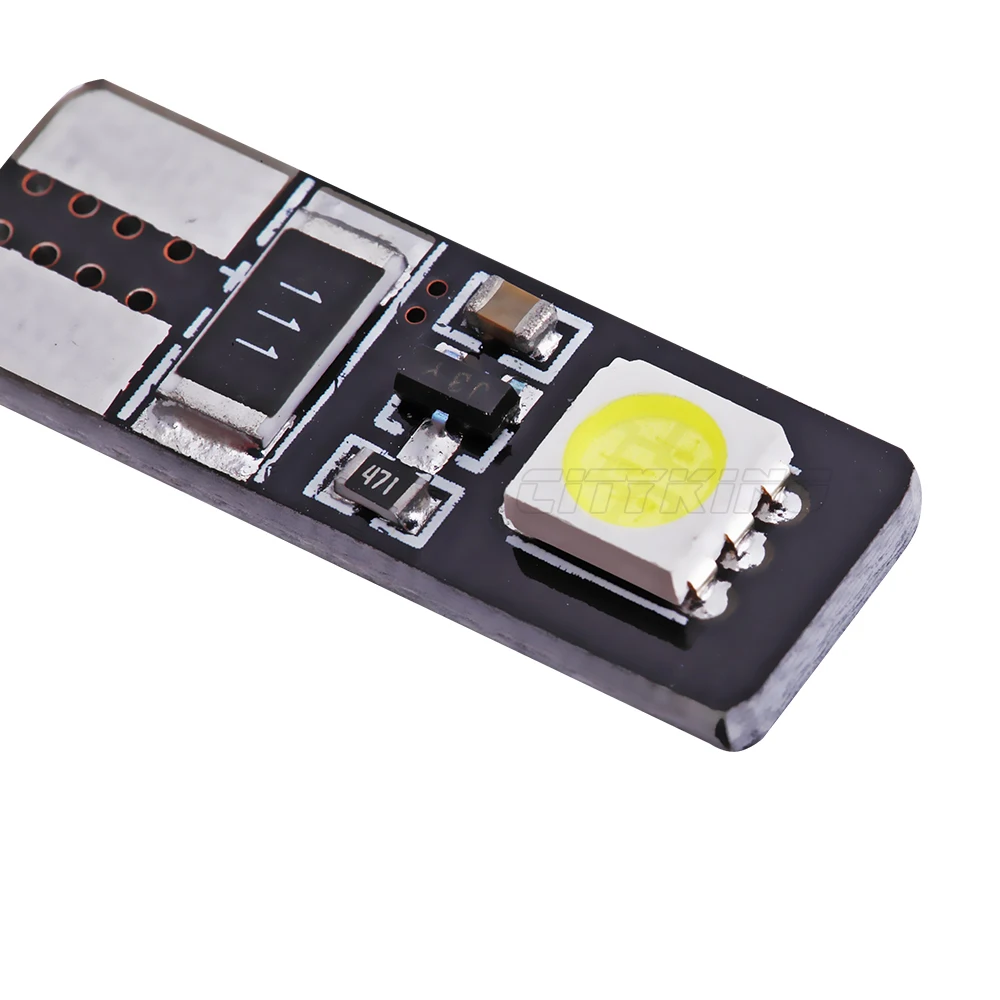 10 шт./лот led авто свет T10 w5w canbus t10 2smd 5050 Светодиодные лампы без ошибок OBC Белый