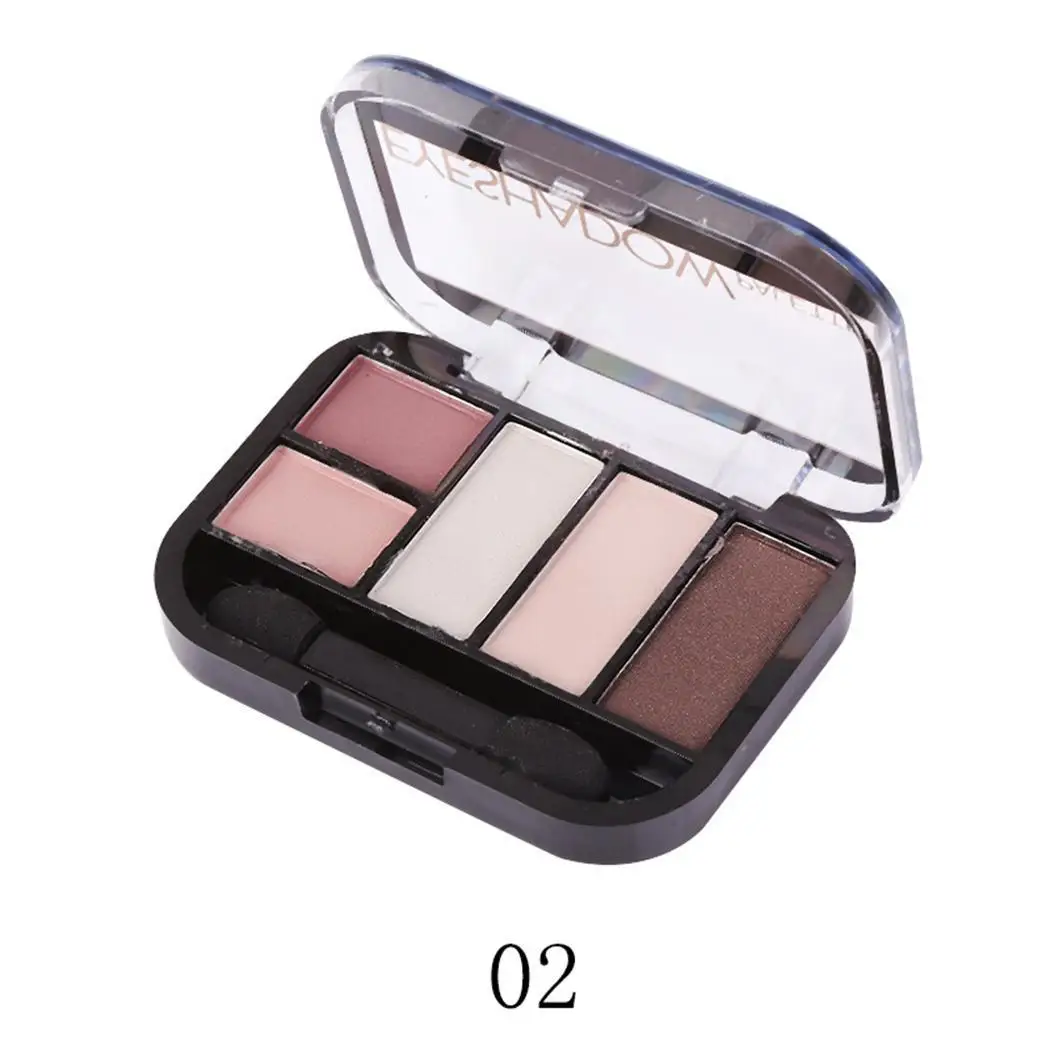 5 цветов Профессиональная палитра теней для глаз мерцающий матовый Повседневный