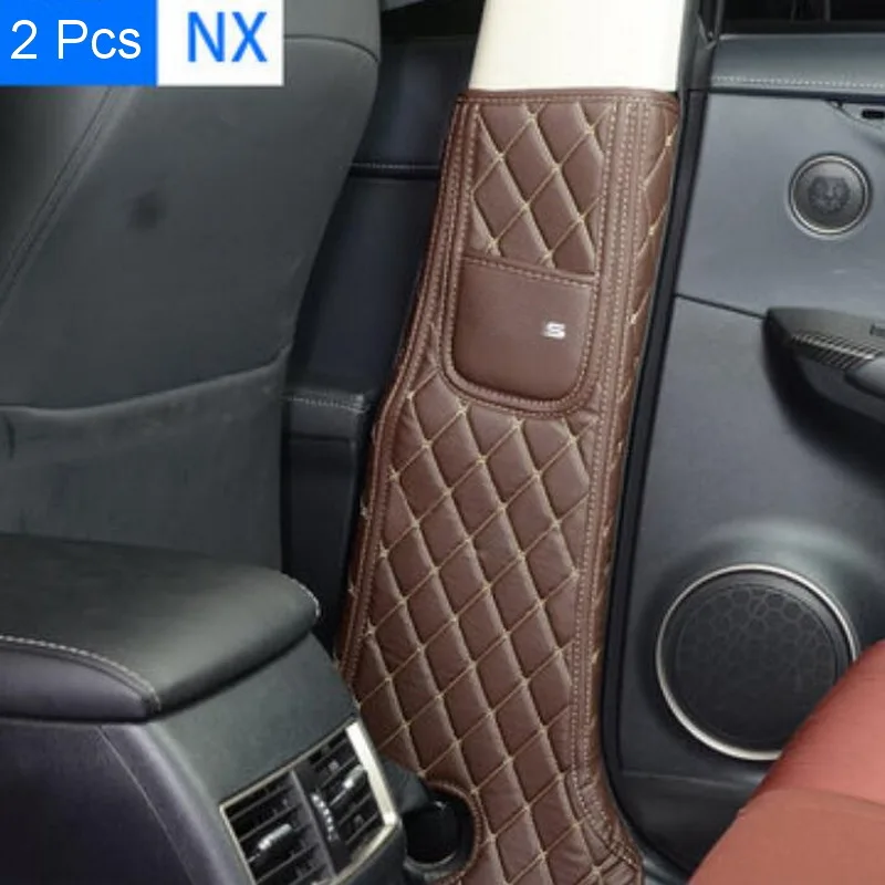 Золотой Tonlinker, чехол, наклейка для LEXUS RX NX ES, автомобильный стиль, 2 шт., из искусственной кожи, дверная опора, анти-Грязная накладка, чехол, наклейка - Название цвета: Золотой