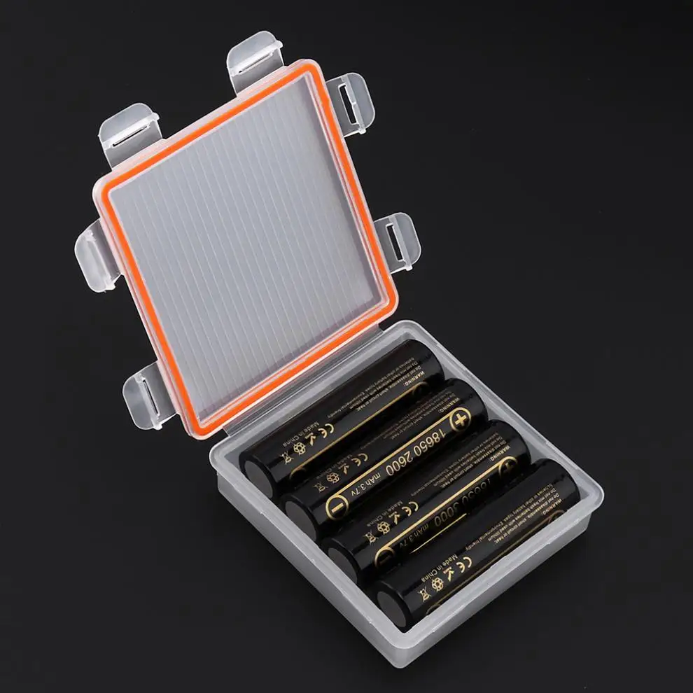 5 шт. портативный жесткий пластмассовый футляр для аккумулятора держатель