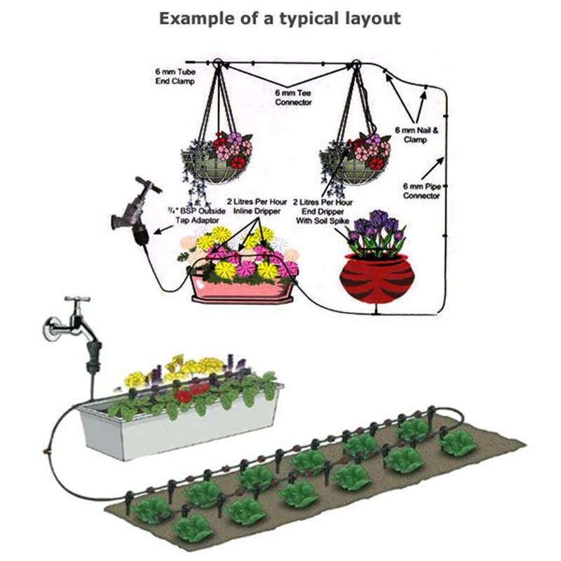 92 м микро капельного орошения самополива автоматическая система Комплект капельницы для растений Сад теплицы