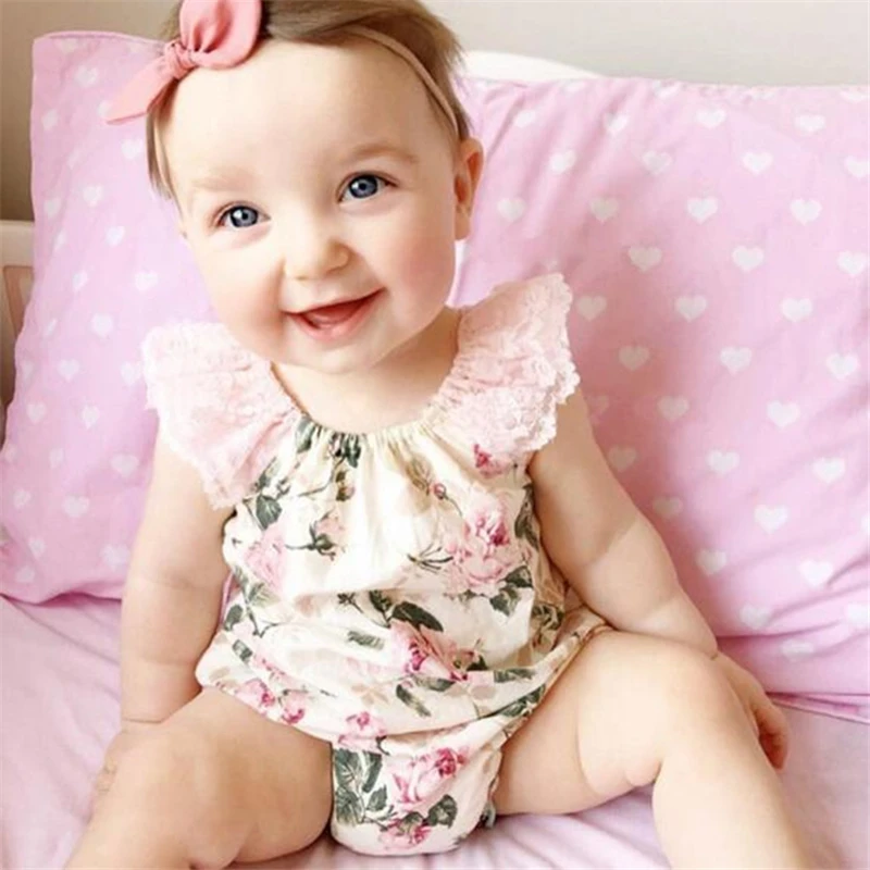 Baby Rompers Summer Girl Clothes 2020 Kids Flower Newborn Infant Jumpsuitst Children Clothing | Мать и ребенок