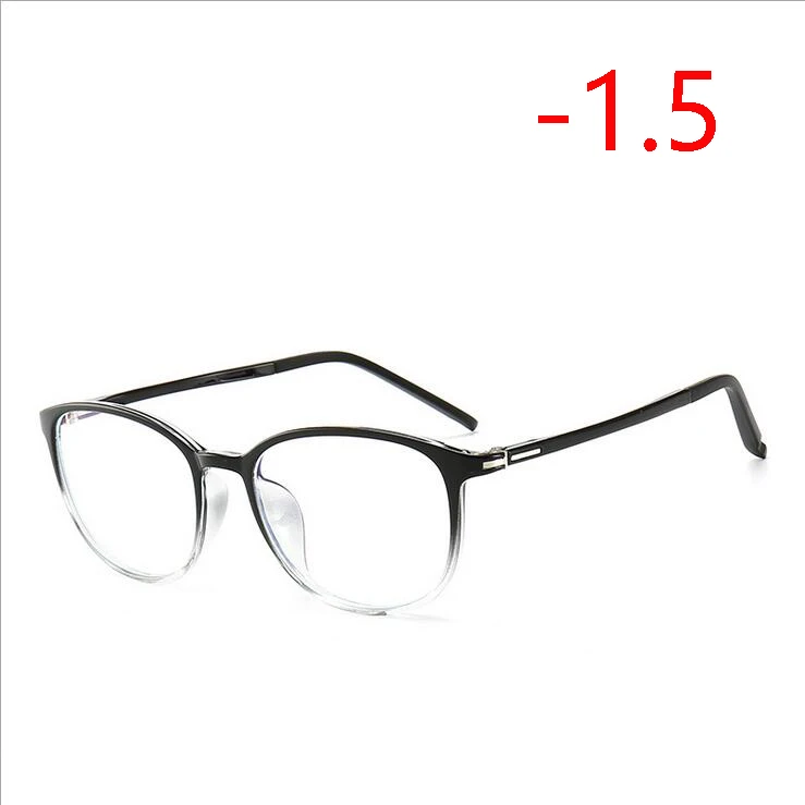 Myopia 150 1,56 асферические линзы овальные очки для близорукости с градусом Ретро ультра-светильник TR90 студенческие очки для близорукости 0~-4,0 - Цвет оправы: Myopia 150