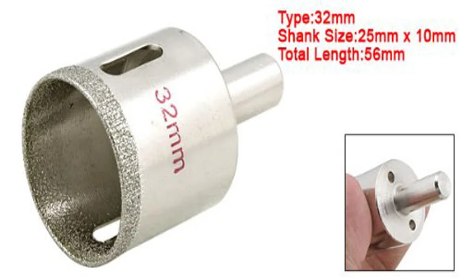 SODIAL(R) инструмент для сверления отверстий в стеклянной плитке диаметр 32 мм |