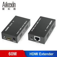 196ft hdmi extender aikexin 60m extensor hdmi extender over lan cable cat5e6 support 3d 1080p with transmitter receiver