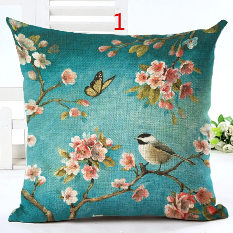 2016 новое поступление подушка из хлопка и льна с цветочным принтом дивана