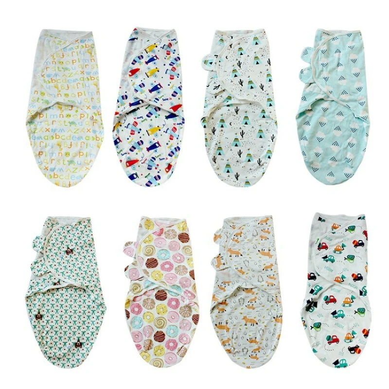 3 Pcs/set Cotton Swaddling Blankets Newborns Swaddle Anti-startle Baby Muslin Wrap Safely Infant Sleepsack Include Hat Gloves | Мать и