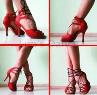 sexy sparkly red glitter latin salsa ballroom dance shoes high heels salsa dancing shoes latin wedding dance shoes