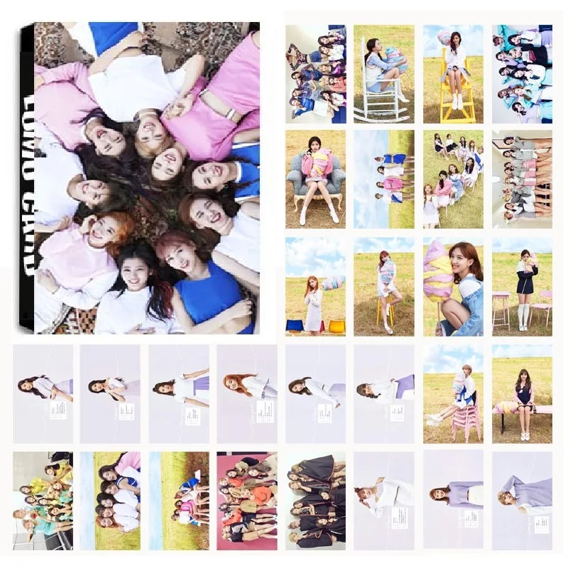 Фотоальбом KPOP TWICE Girls Team 7 30 шт./компл. летняя коллекция HD фотооткрытка с ночным