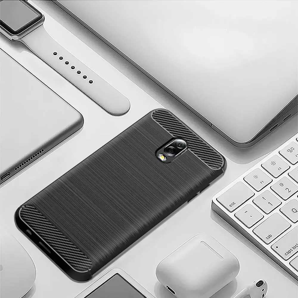 Ultra Thin Cases For samsung Galaxy J8 2018 Duo max Carbon Fiber Cover J7 2017 perx plus pro star top V 2nd gen |