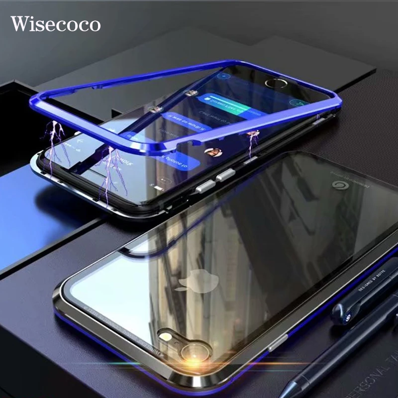 Роскошный Магнитный адсорбционный чехол для iphone 7 8 ультратонкий магнитный