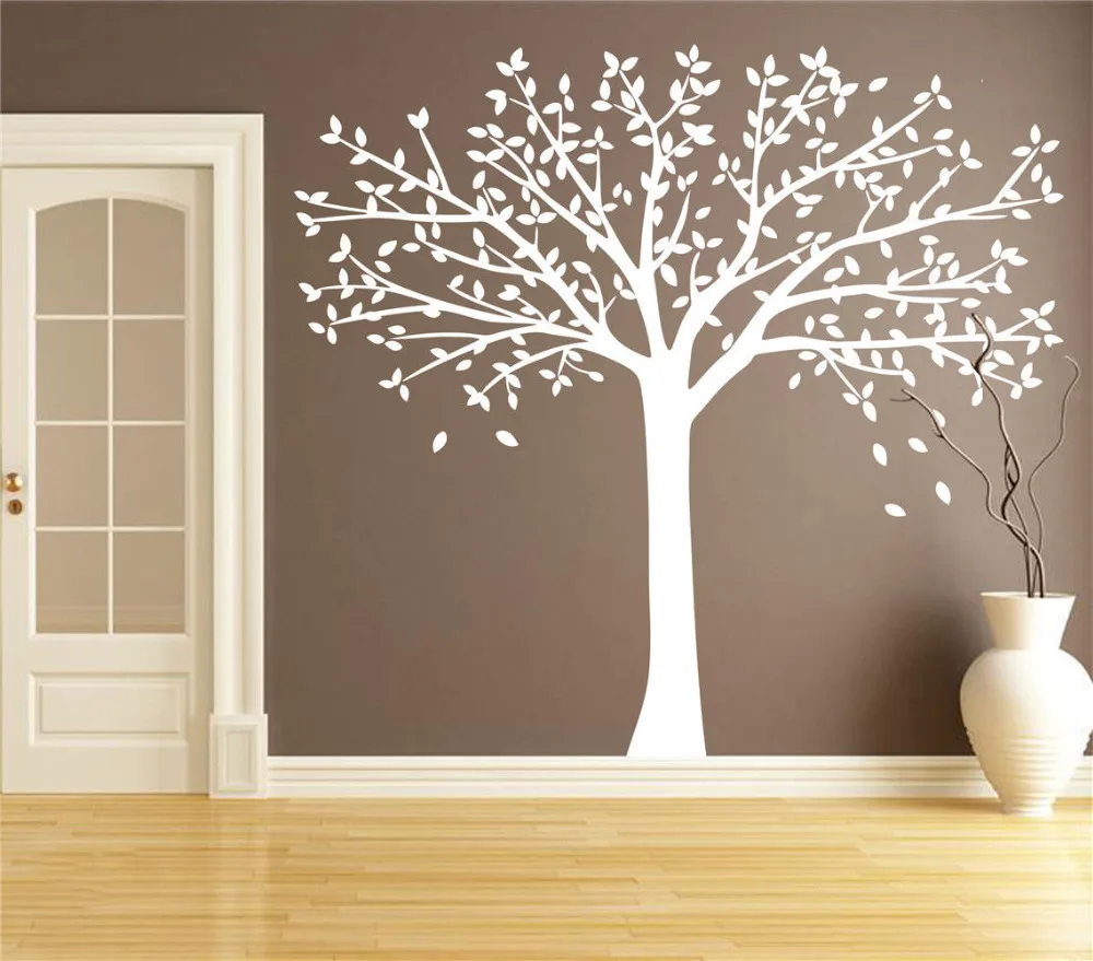 Персонализированные березовые дерево виниловые наклейки на стену
