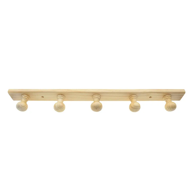 Деревянная настенная вешалка крючок рейка с 5 Крючки для прихожей фойе