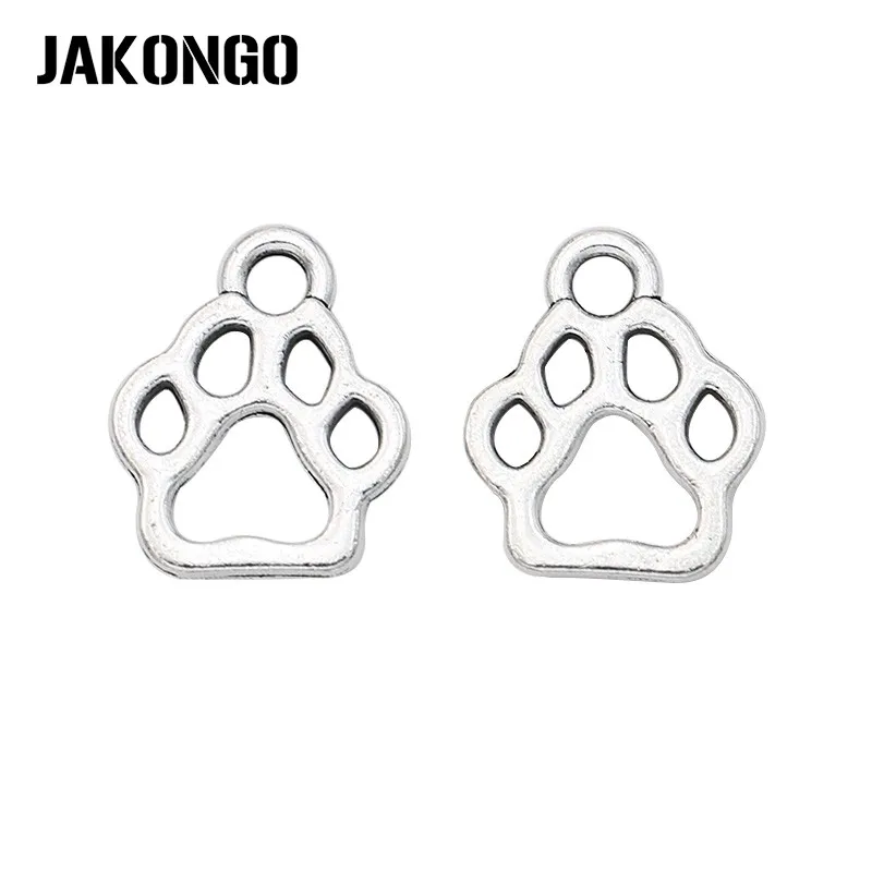 JAKONGO 30 шт. искусственные Подвески в виде медвежьих лап античном серебряном цвете